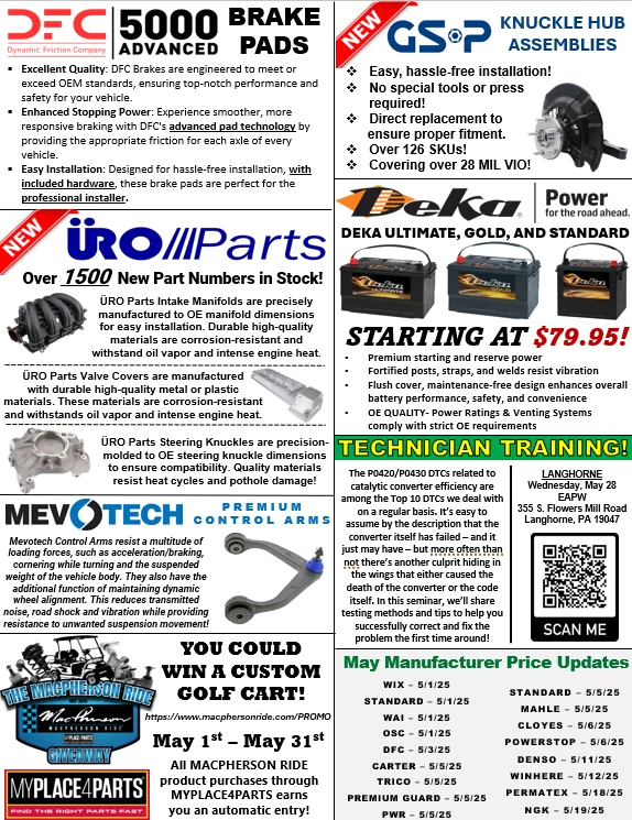 May 2025 Sales Flyer Back