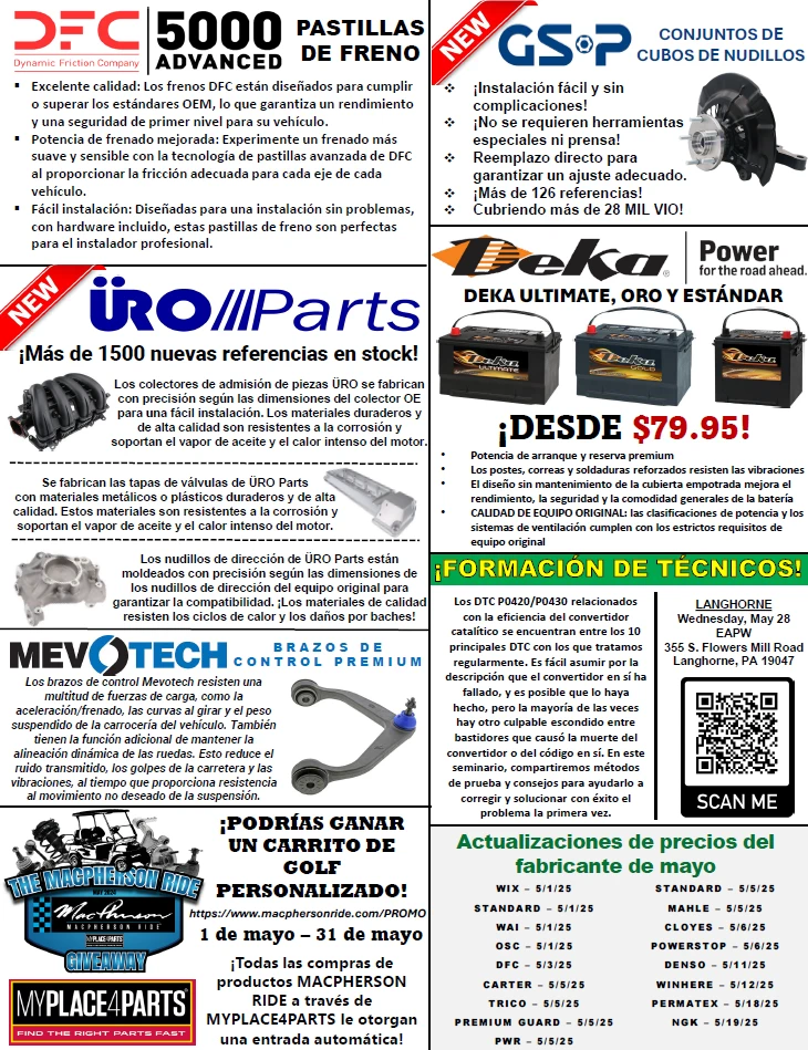 Folleto de ventas de mayo de 2025 Volver