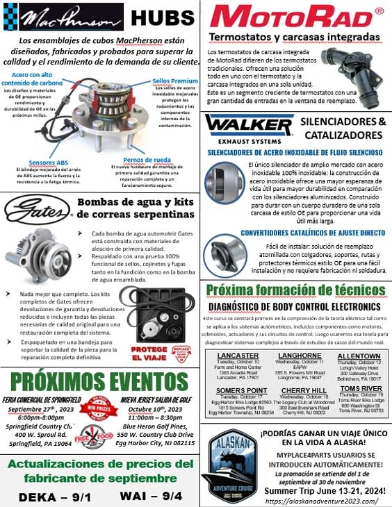 Folleto de ventas de Septiembre de 2023